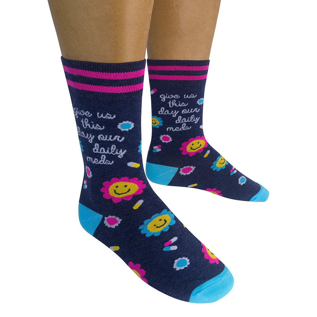 Give Us This Day Our Daily Meds Socks
