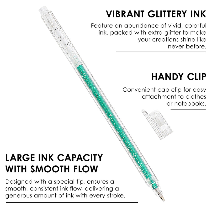 Glitter Gel Ink Pens Set Of 18