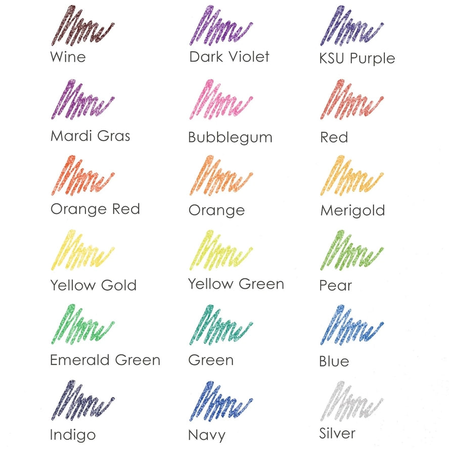 Glitter Gel Ink Pens Set Of 18