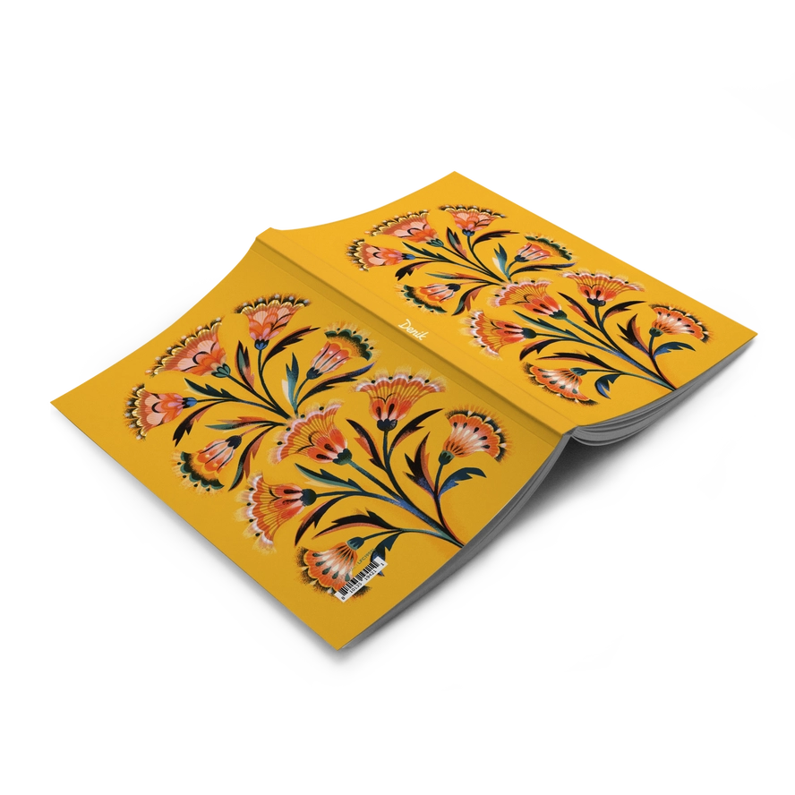 Golden Floral Notebook