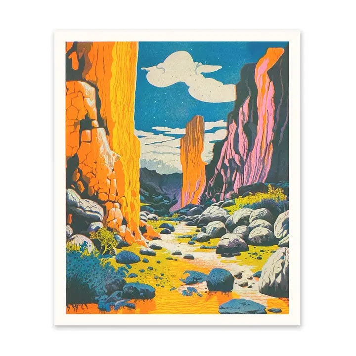 Grand Canyon Risograph Print 12"x10"