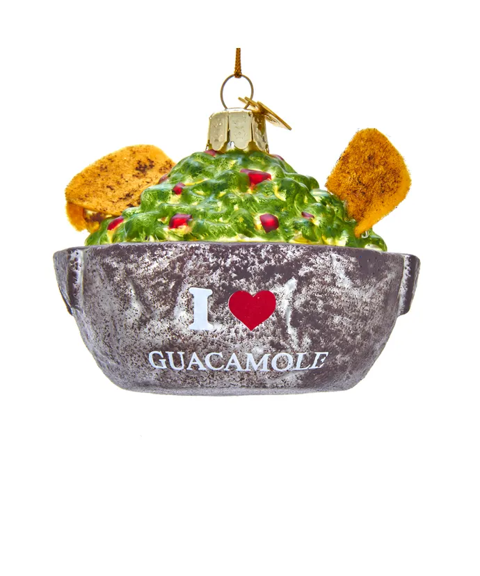 Guacamole Bowl Glass Ornament