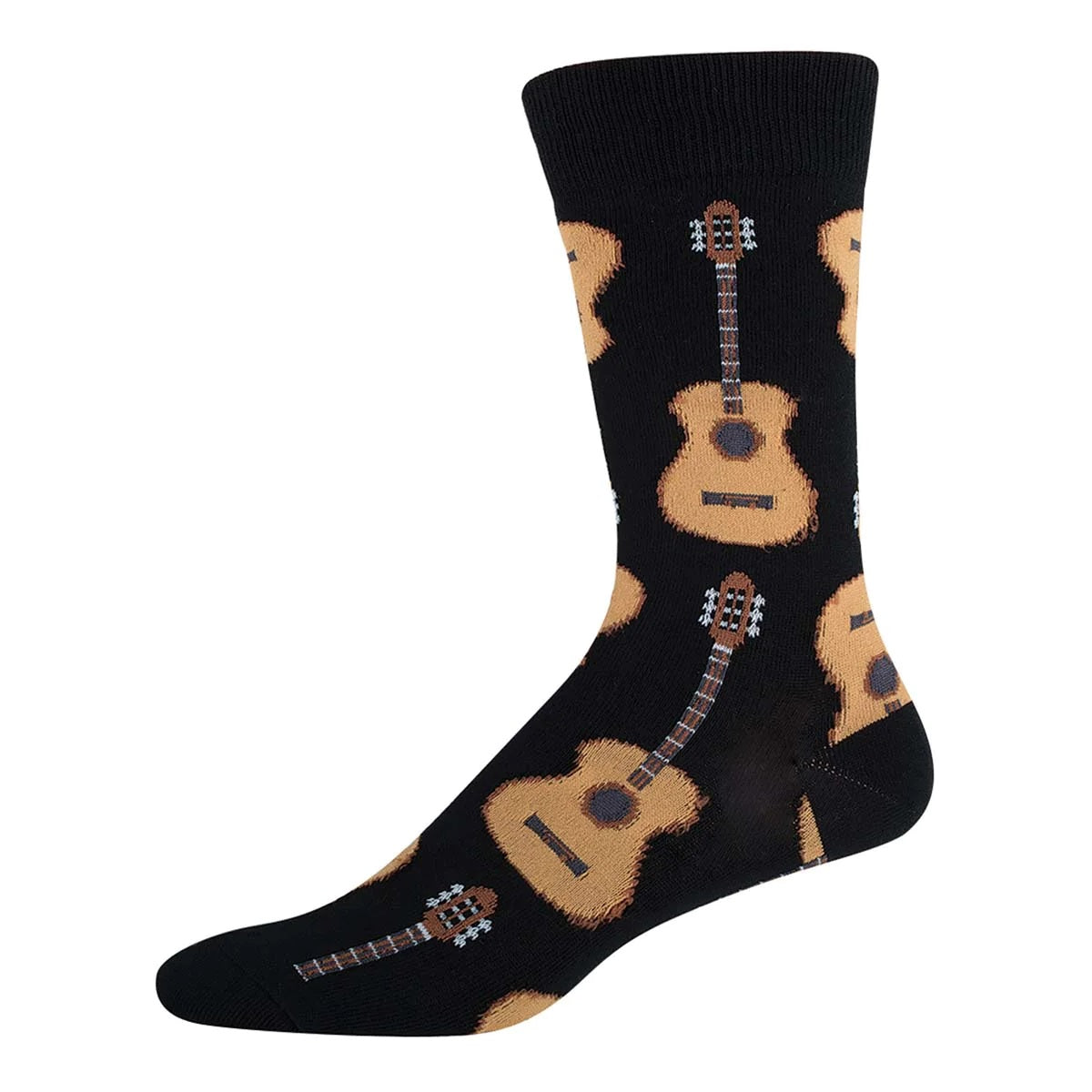 Guitars Socks Men's Crew Socks Black