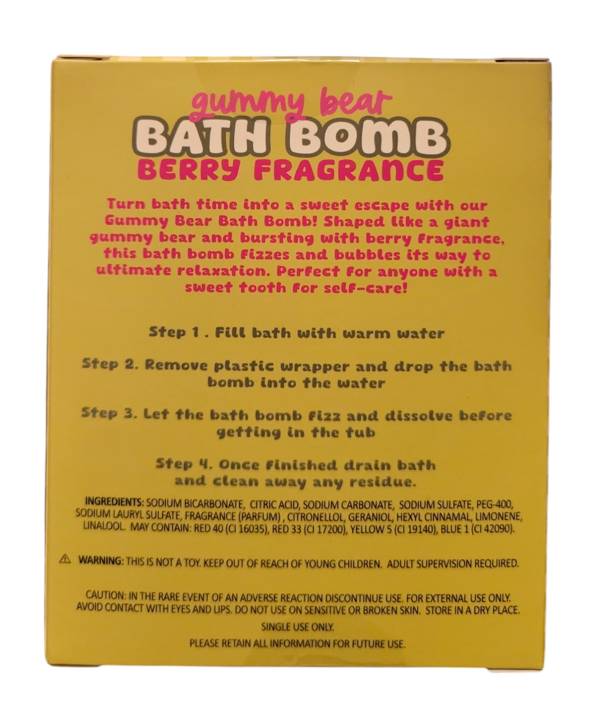 Gummy Bear Bath Bomb Berry Fragrance