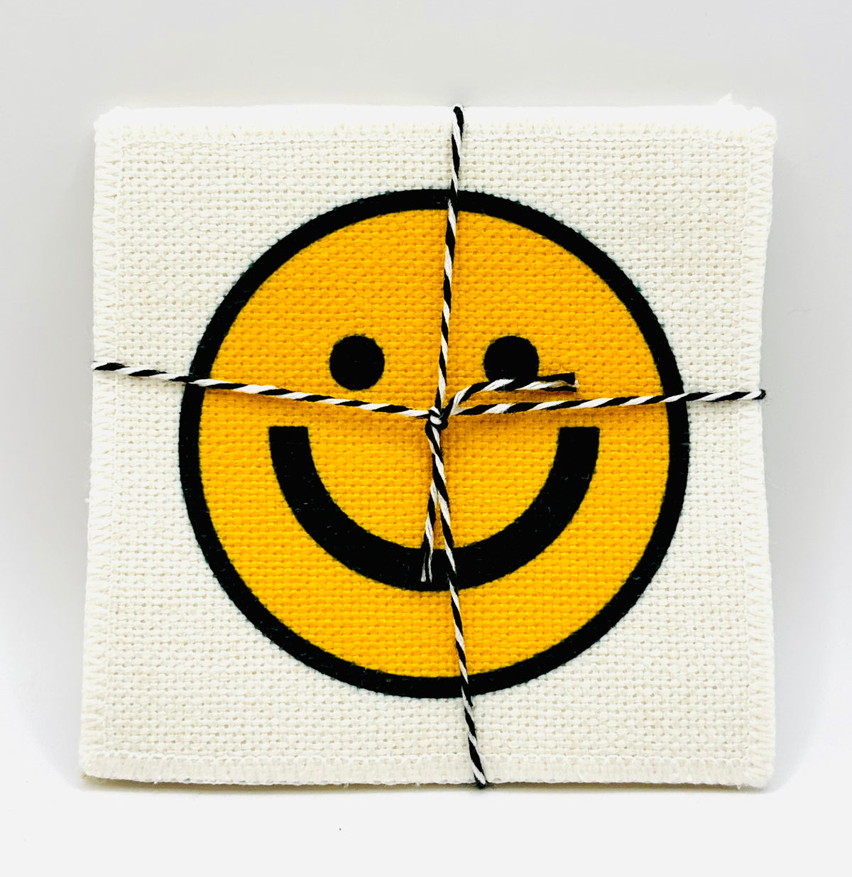 Happy Face Fabric Coaster Set