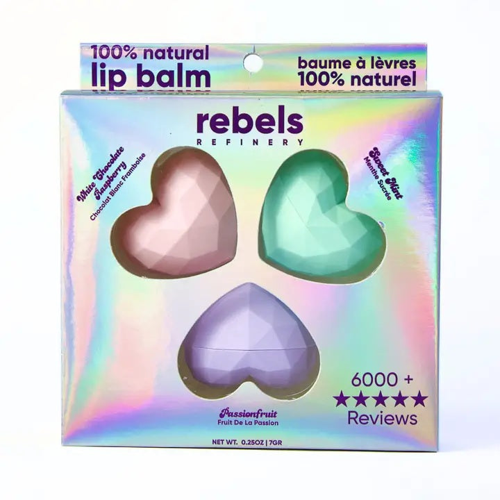 Heart Lip Balm 3 pc Gift Set