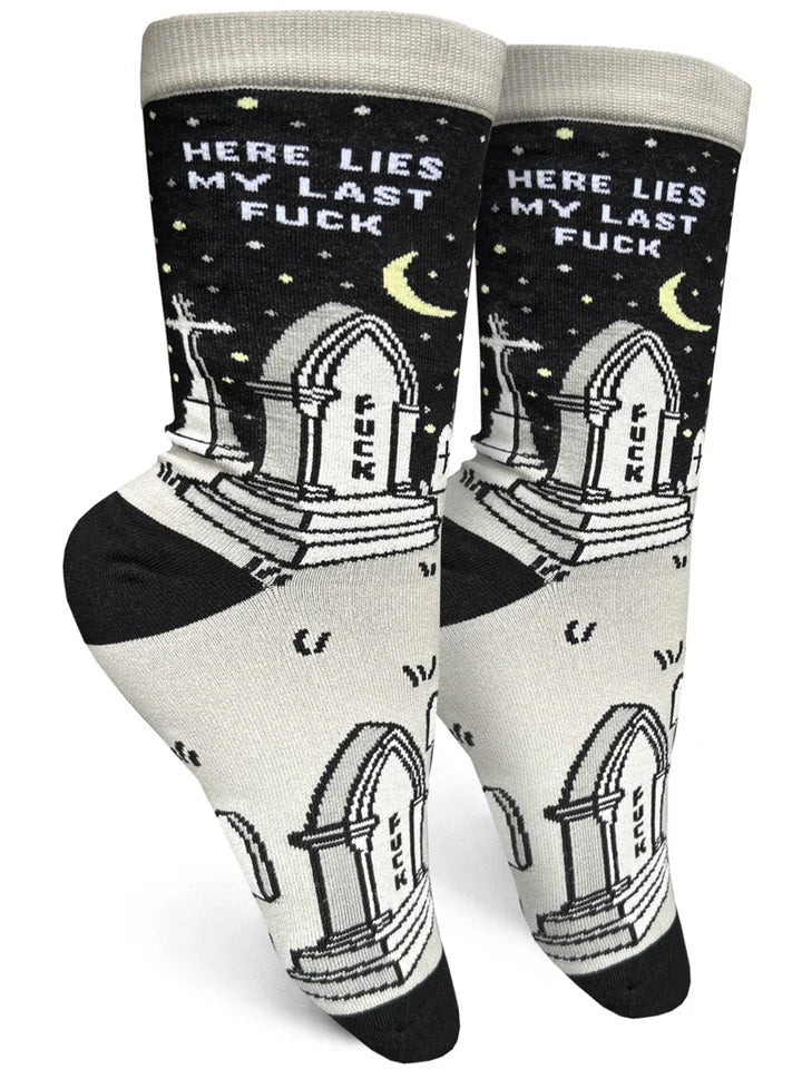 Here Lies My Last Fuck Women's Socks