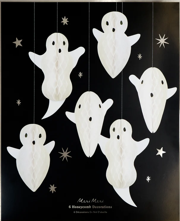 Honeycomb Ghost Decoration 6 Pack