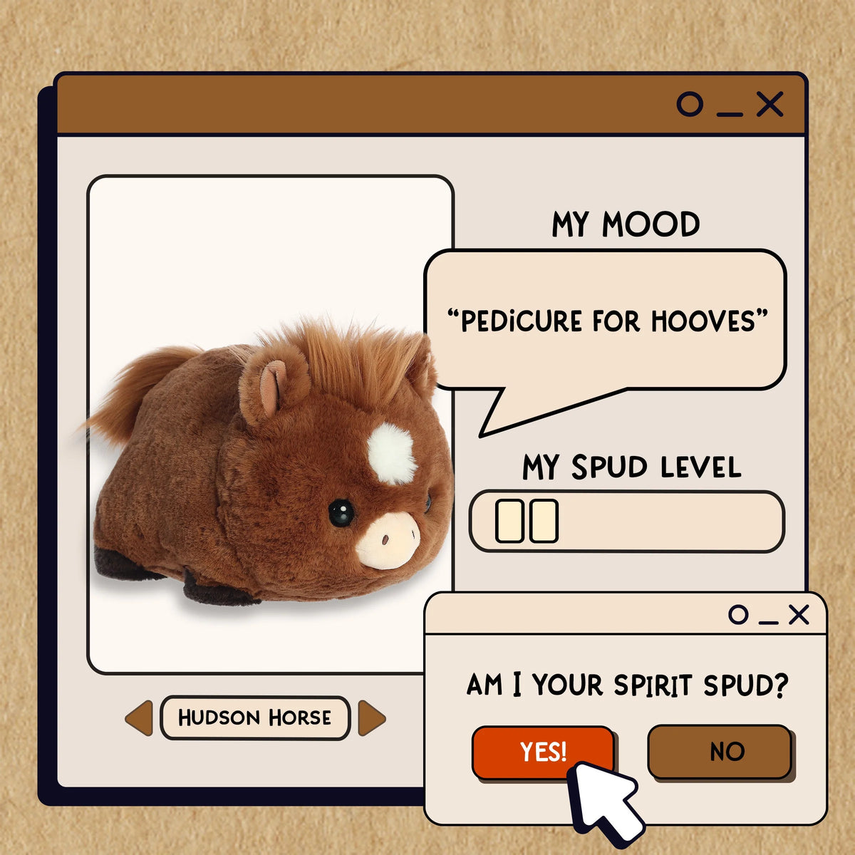 Hudson Horse Spudsters Plush 10"