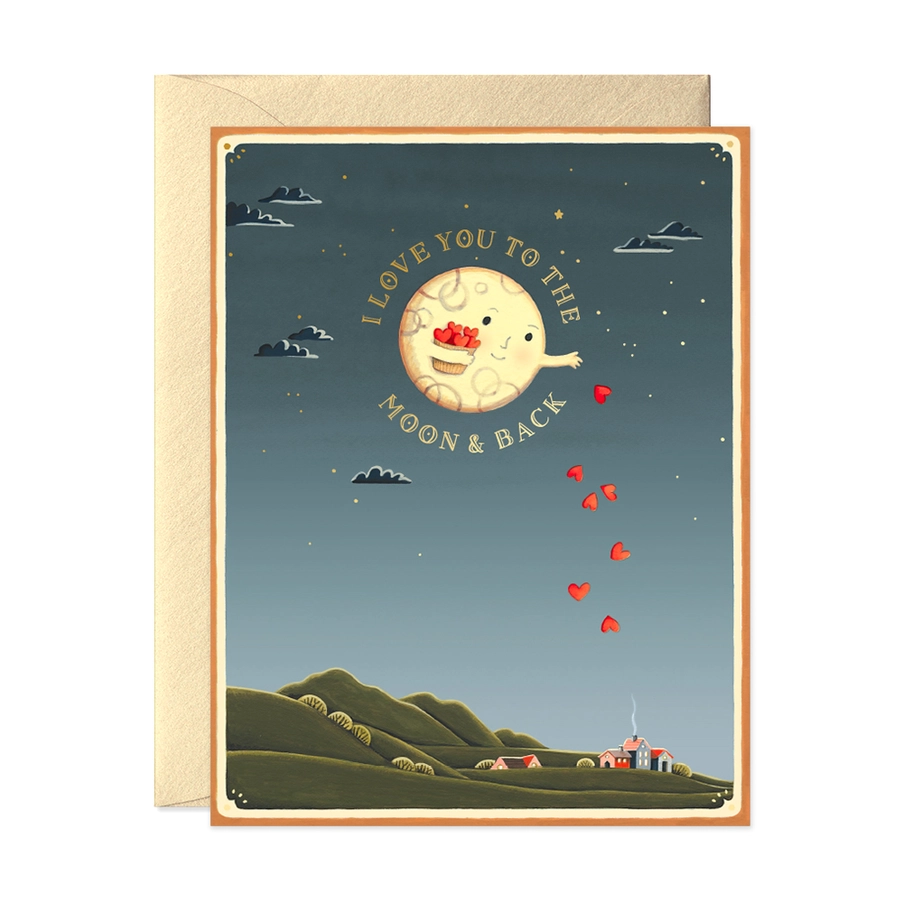Card I Love You To The Moon And Back