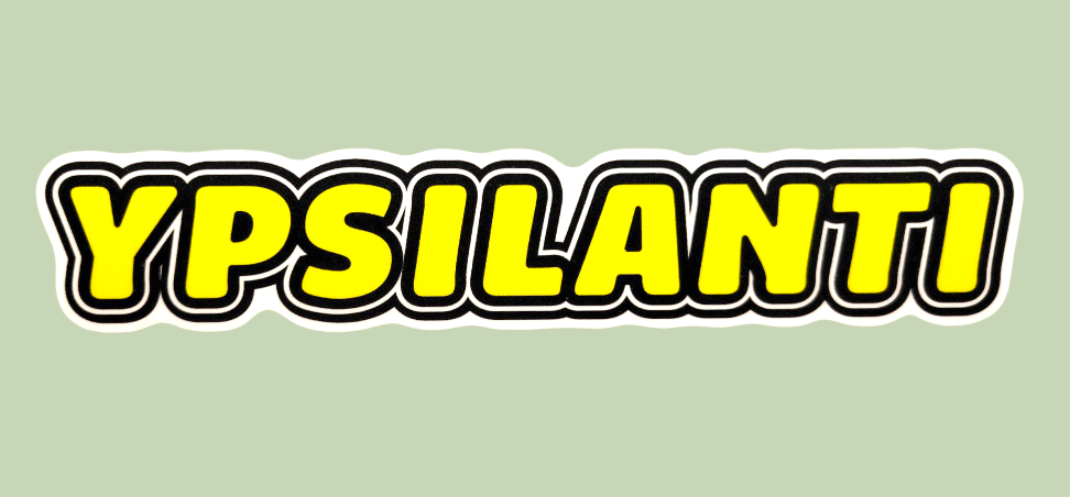 Ypsilanti Bubble Yellow Vinyl Sticker