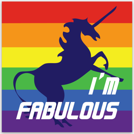 Fabulous Unicorn Vinyl Sticker