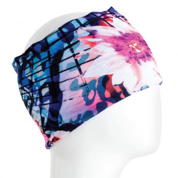 Infinity Blue With Pink Flower Bandana Full Size