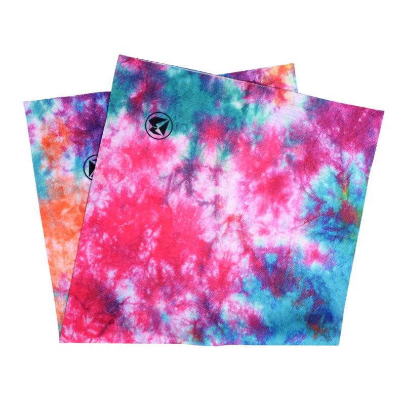 Infinity Pink Teal Tie Dye Bandana Full Size