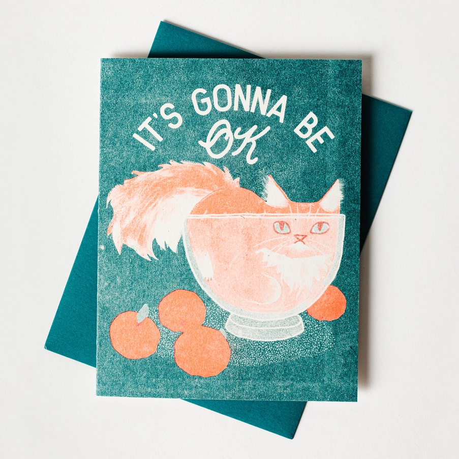 Card It's Gonna Be Okay Cat