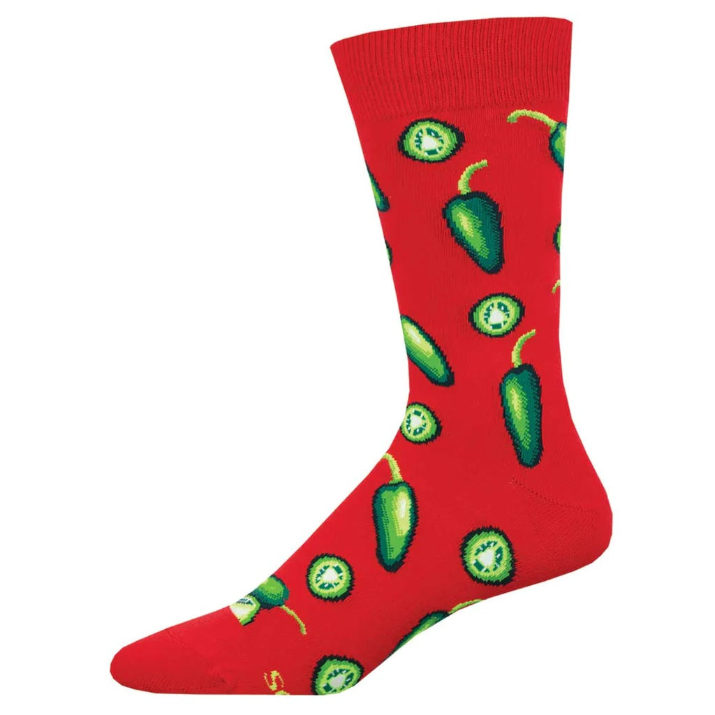 Jalapeno Business Men's Crew Socks Red