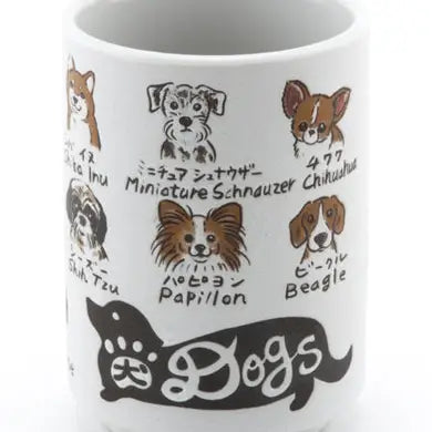 Japanese Dog Breeds Yunomi Style Tea Cup 9 oz