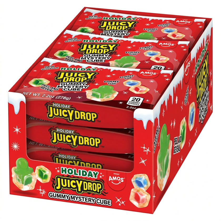 Juicy Drop Holiday Gummy Mystery Cube 2.2 oz