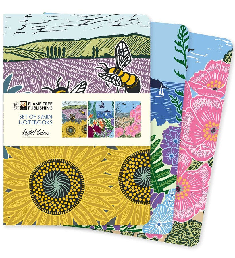 Kate Heiss Set Of Three Midi Notebooks Set