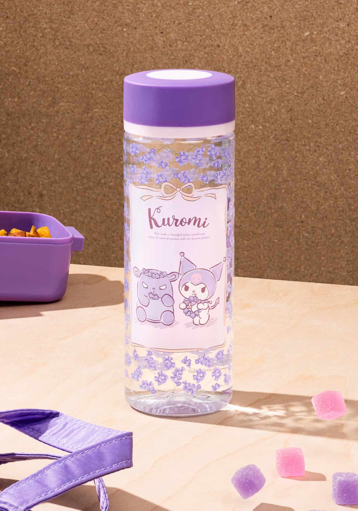 Kuromi Floral Wreath Water Bottle