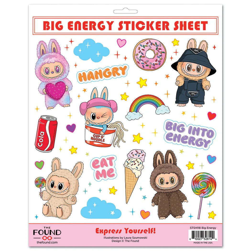 Labubu Big Energy Sticker Sheet