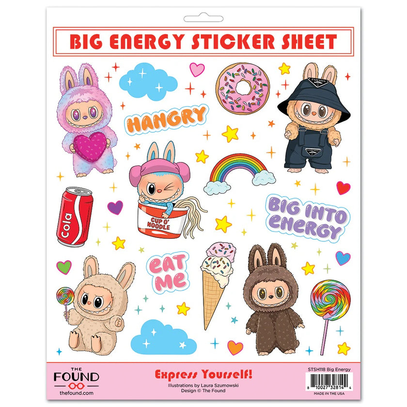 Labubu Big Energy Sticker Sheet