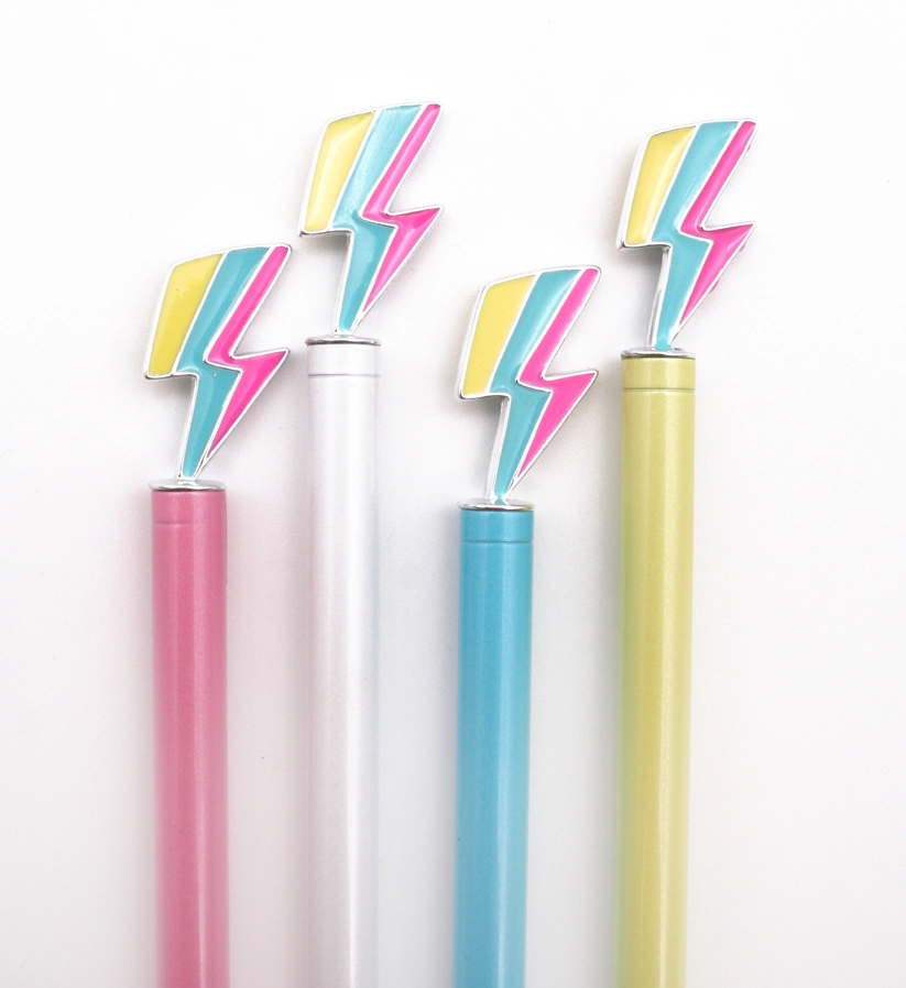 Lightning Bolt Metal Pen Blue
