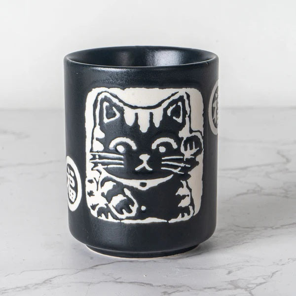 Lucky Cat Yunomi Style Tea Cup