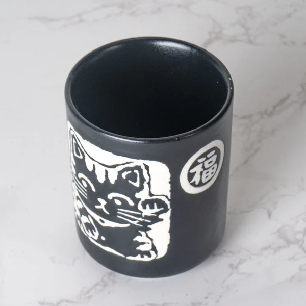 Lucky Cat Yunomi Style Tea Cup