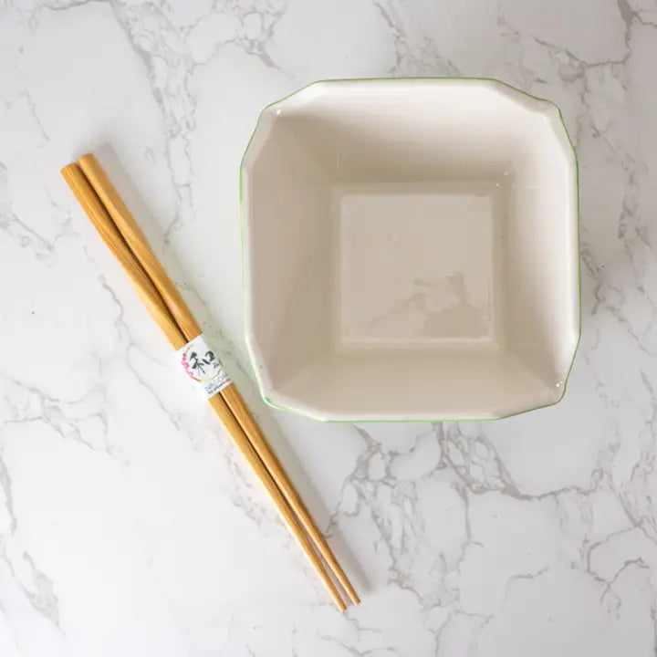 Lucky Panda Serving Bowl With Chopsticks