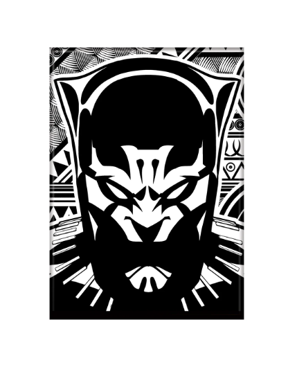 MAGNET Marvel Black Panther Black And White