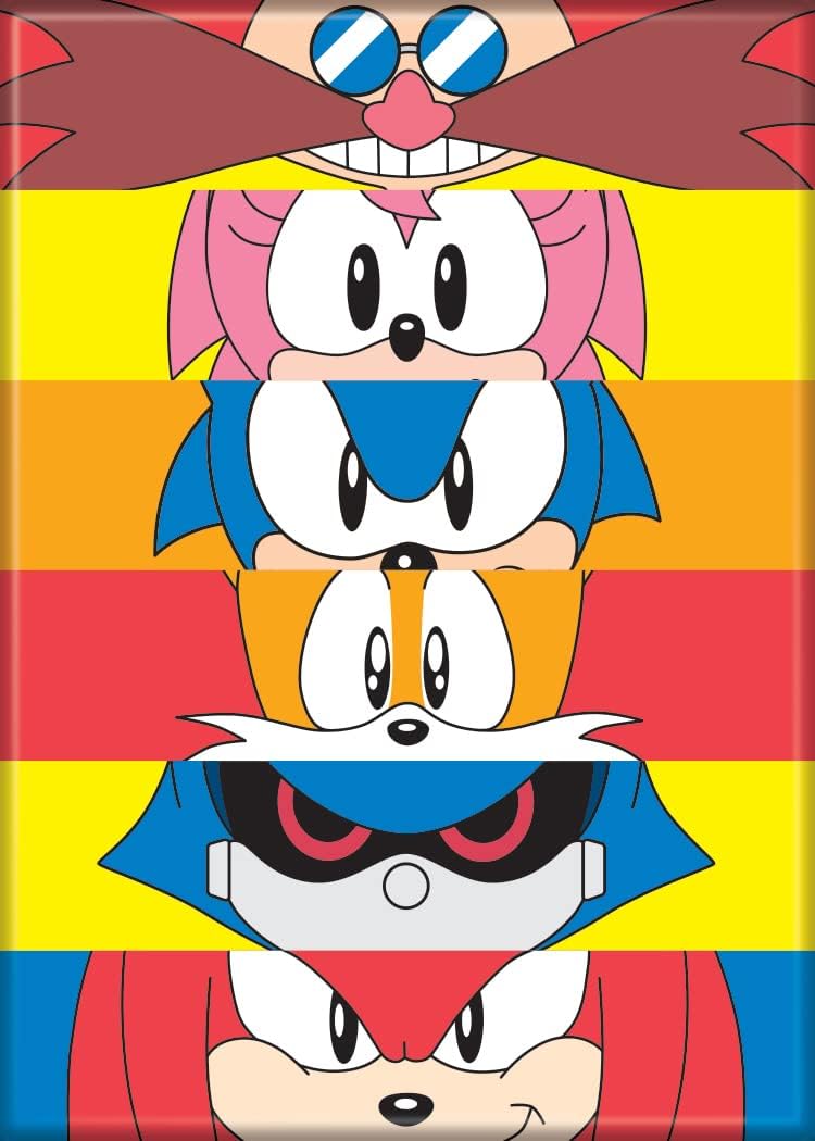 MAGNET Sonic The Hedgehog Amy Rose Tails Knuckles Dr. Eggman