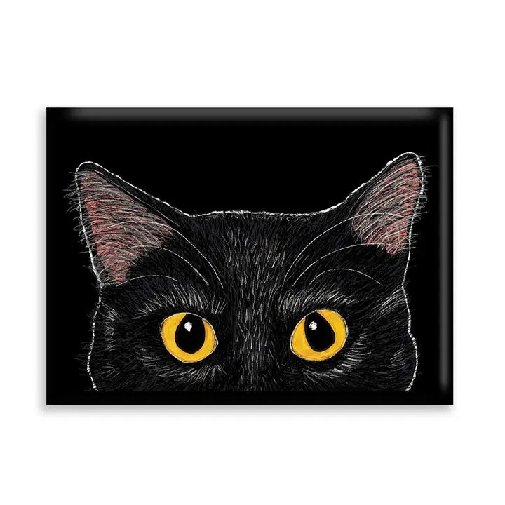 MAGNET Tinker Peeking Black Cat