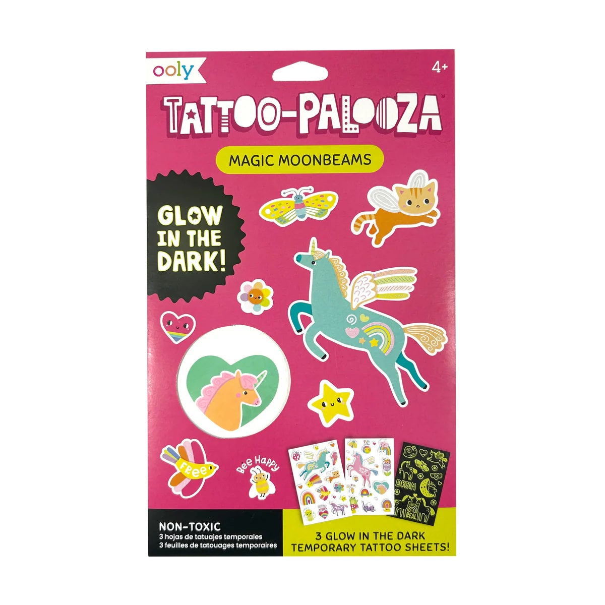 Magic Moonbeams Tattoo-Palooza Glow Temporary Tattoos