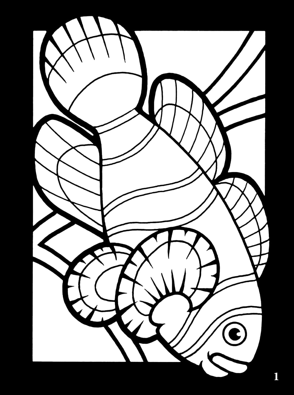 Marine & Tropical Fish Mini Stained Glass Coloring Book