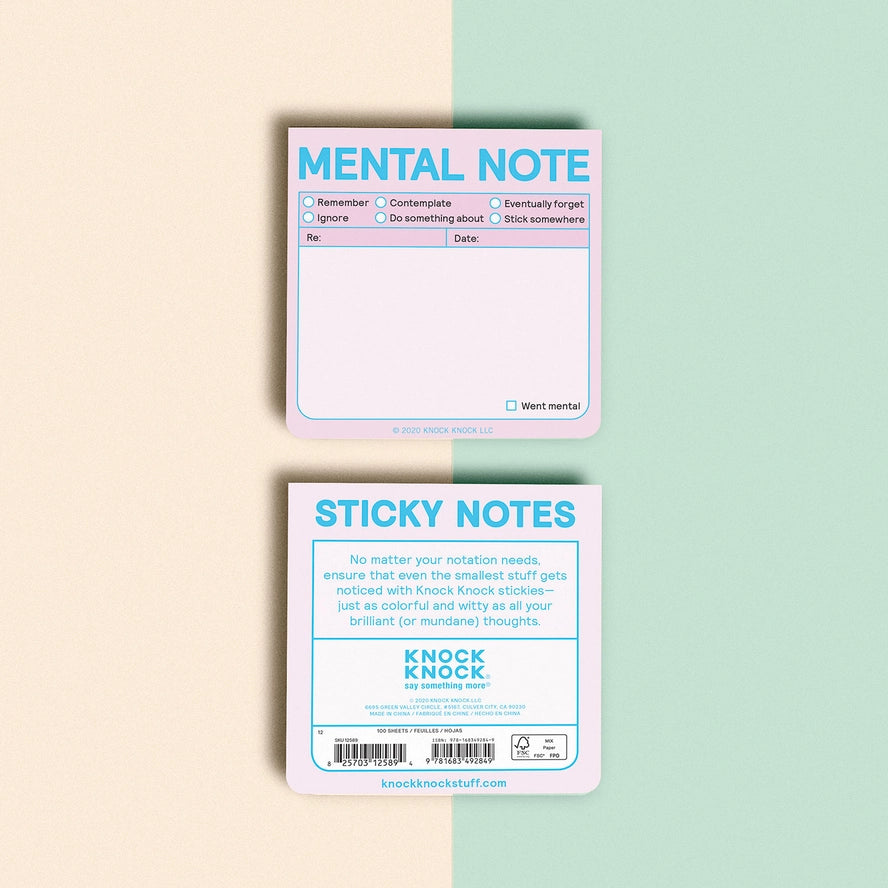 Mental Note Sticky Notes Pastel