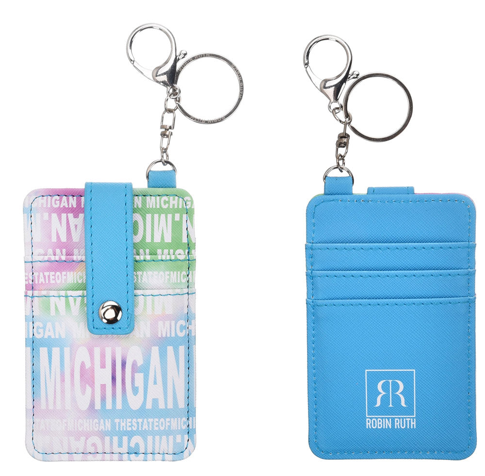 Michigan Bubble Gum Tie Dye Card Holder