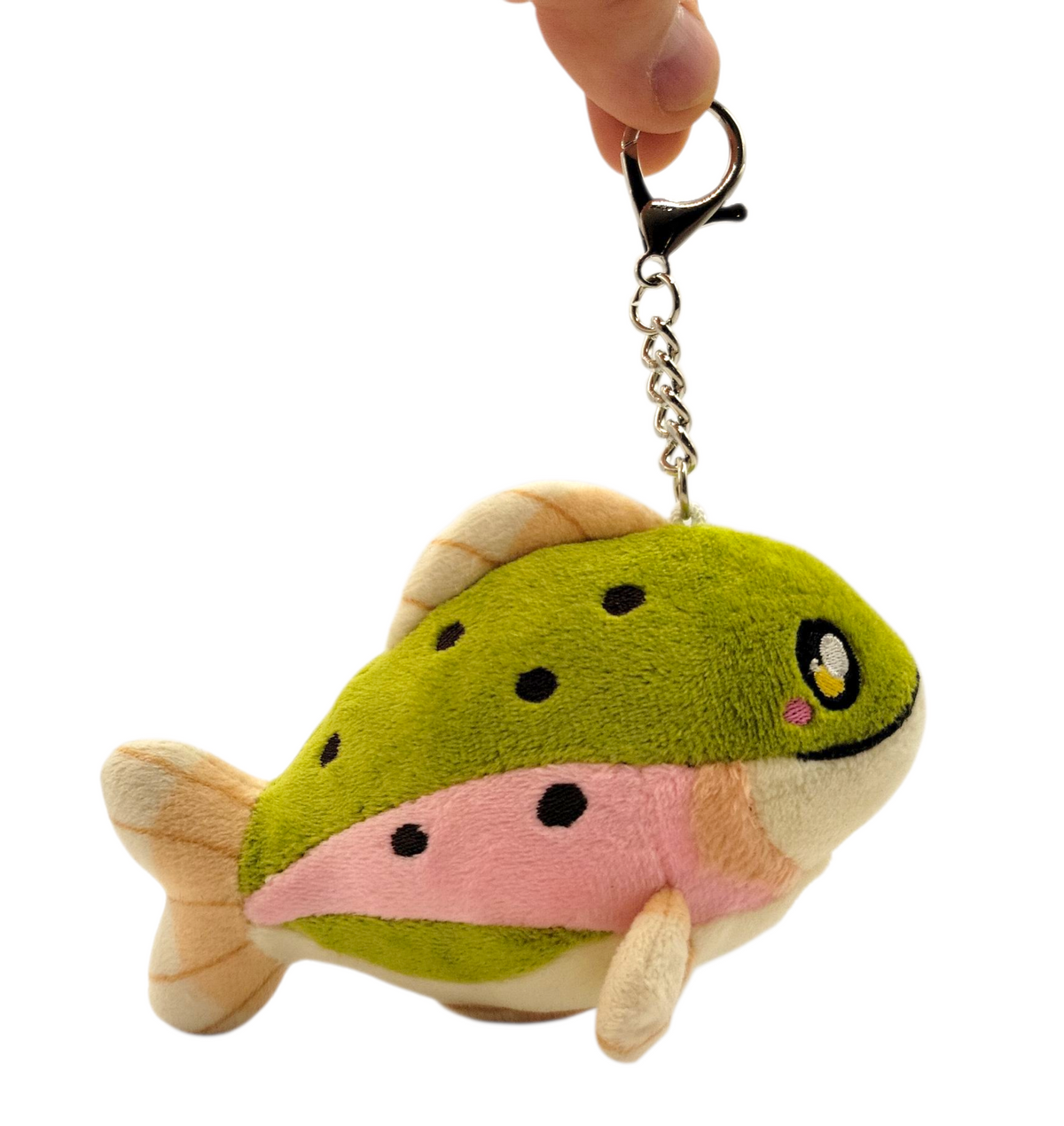 Micro Rainbow Trout Plush Keychain 5"