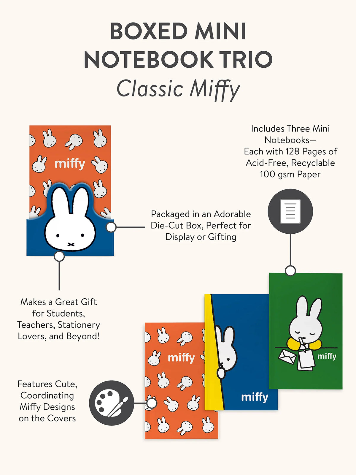 Miffy Boxed Mini Notebook Trio