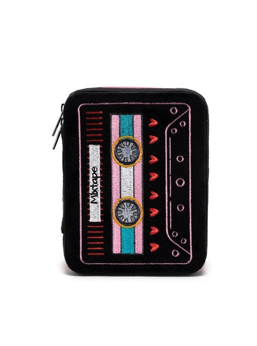Mixtape Jewelry Zip Case And Mirror