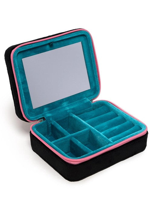 Mixtape Jewelry Zip Case And Mirror