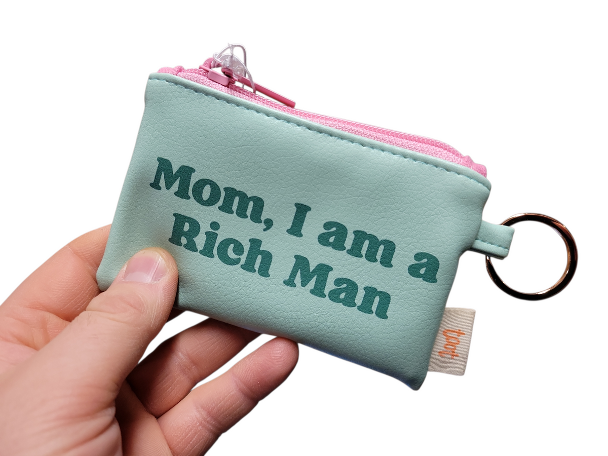 Mom, I Am A Rich Man Keyring Pouch