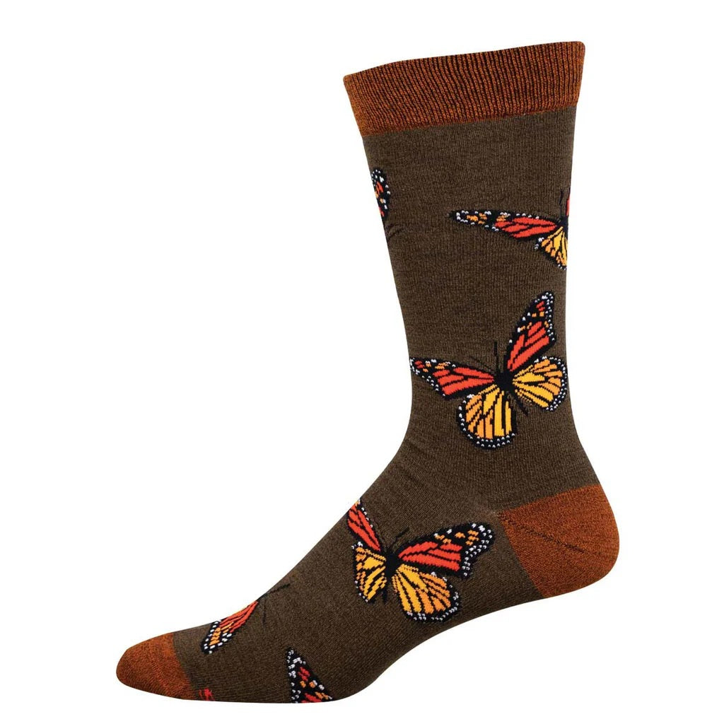 Monarchy Men's Bamboo Socks Brown Heather