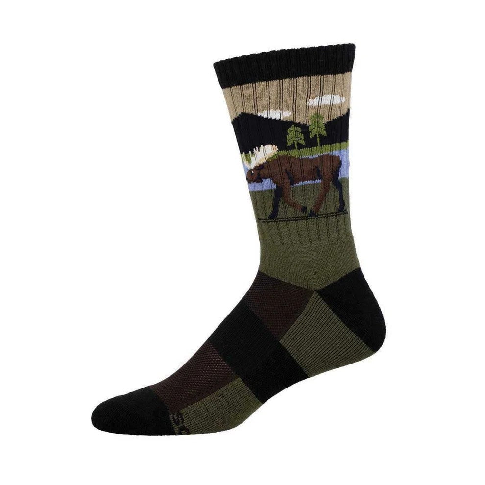 Moose Lake Men's Wool Crew Socks Green