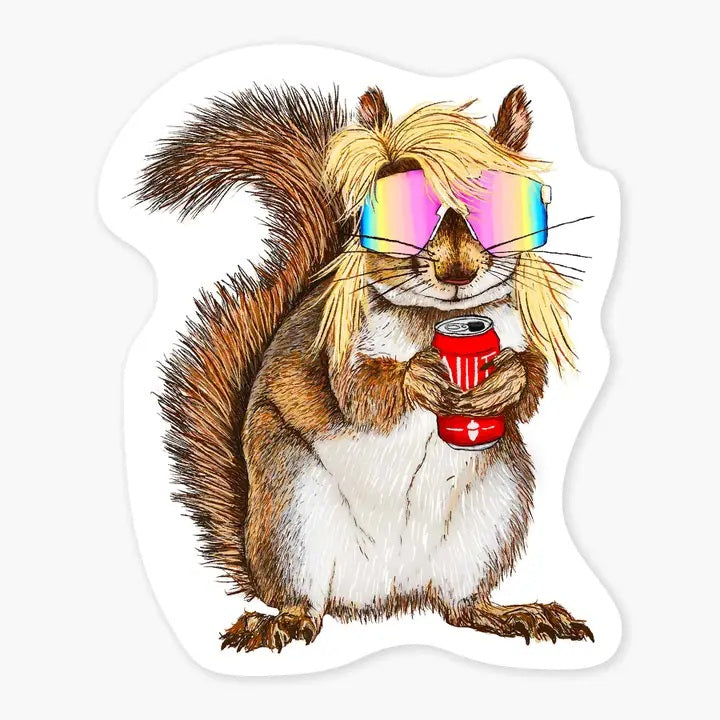 Mullet Squirrel Sticker