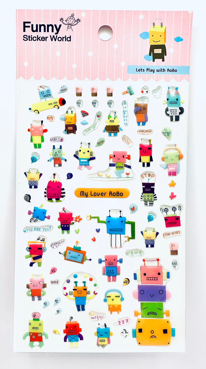 My Lover Robo Gel Stickers Funny Sticker World