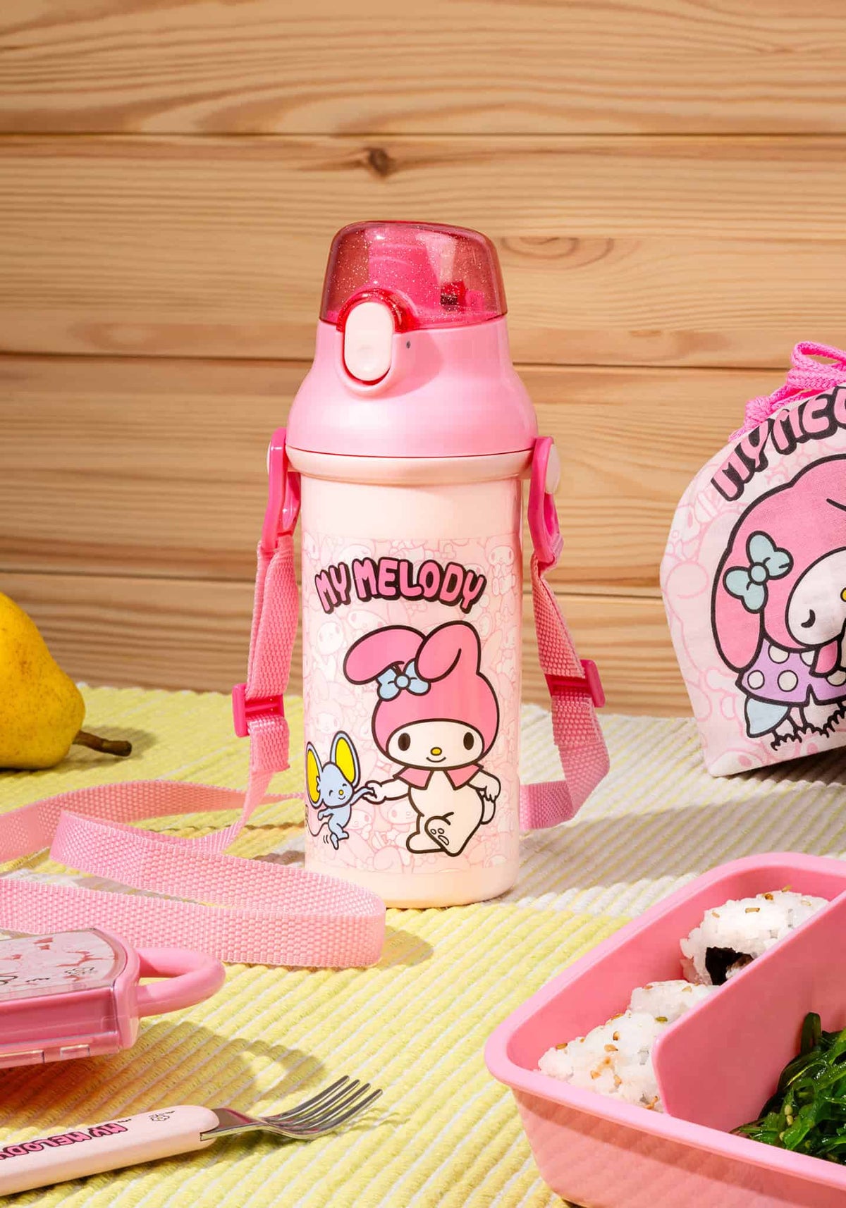 My Melody Friends Strap Water Bottle