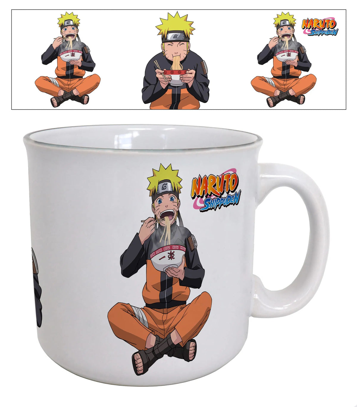 Naruto Eating Ramen Camper Mug 20 oz
