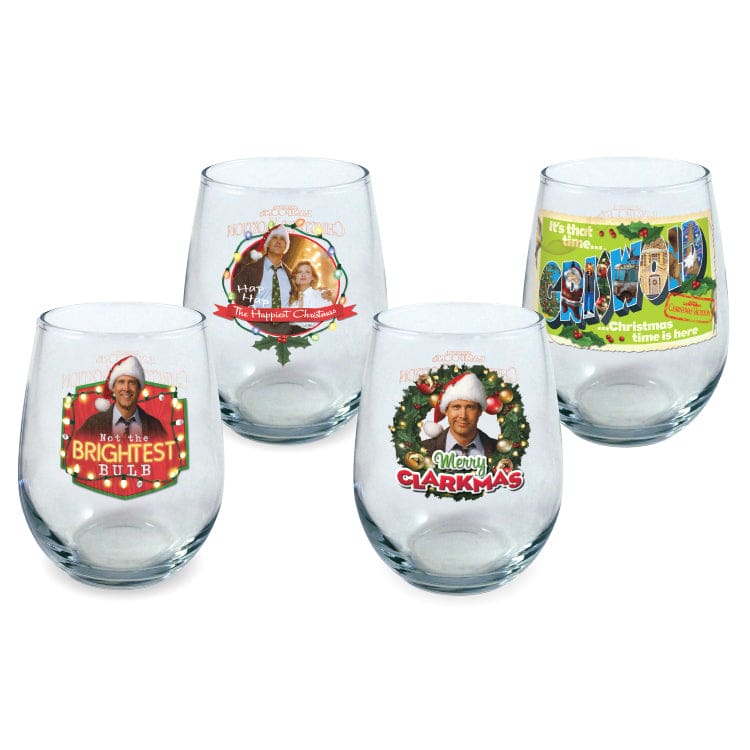 National Lampoon's Christmas Vacation Curved Table Glass 4 Pack