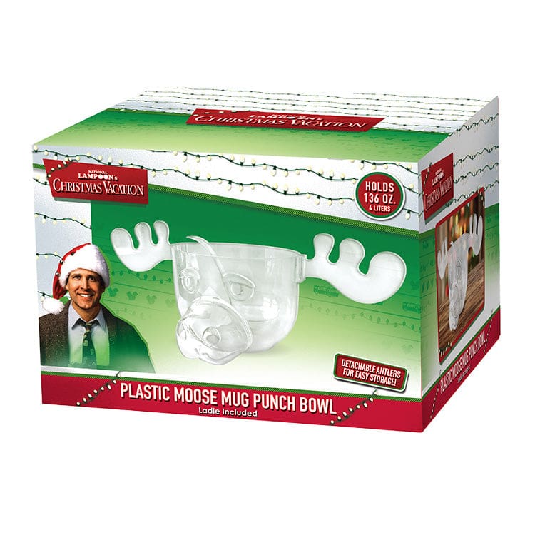 National Lampoon's Christmas Vacation Plastic Moose Mug Punch Bowl 136 oz